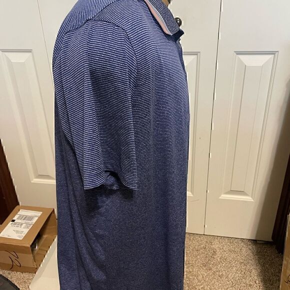 Nike DriFit Mens XL Short Sleeve Striped Polo - Picture 4 of 5